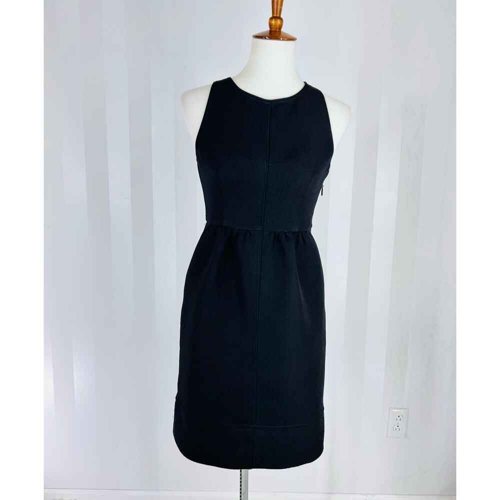 ANTHROPOLOGIE MAEVE Women’s Black Textured Sleeveless Sheath Dress Sz 2